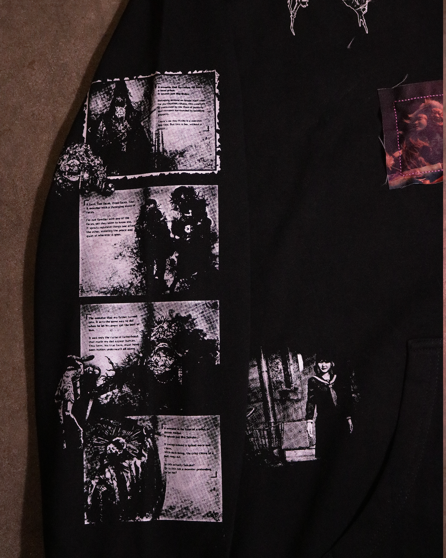 Rot in Bloom Patchwork Hoodie (Ready to Ship)