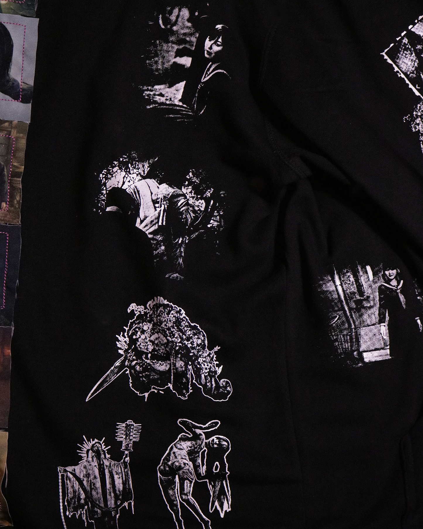 Rot in Bloom Patchwork Hoodie (Ready to Ship)