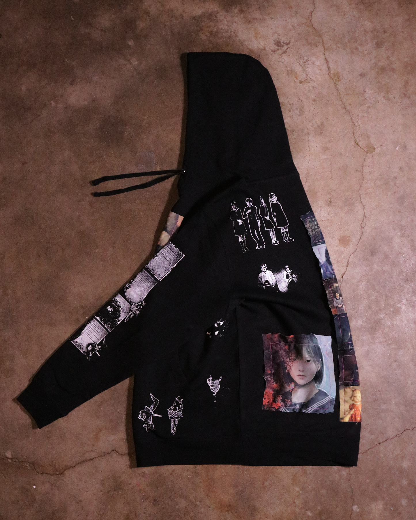 Rot in Bloom Patchwork Hoodie (Ready to Ship)