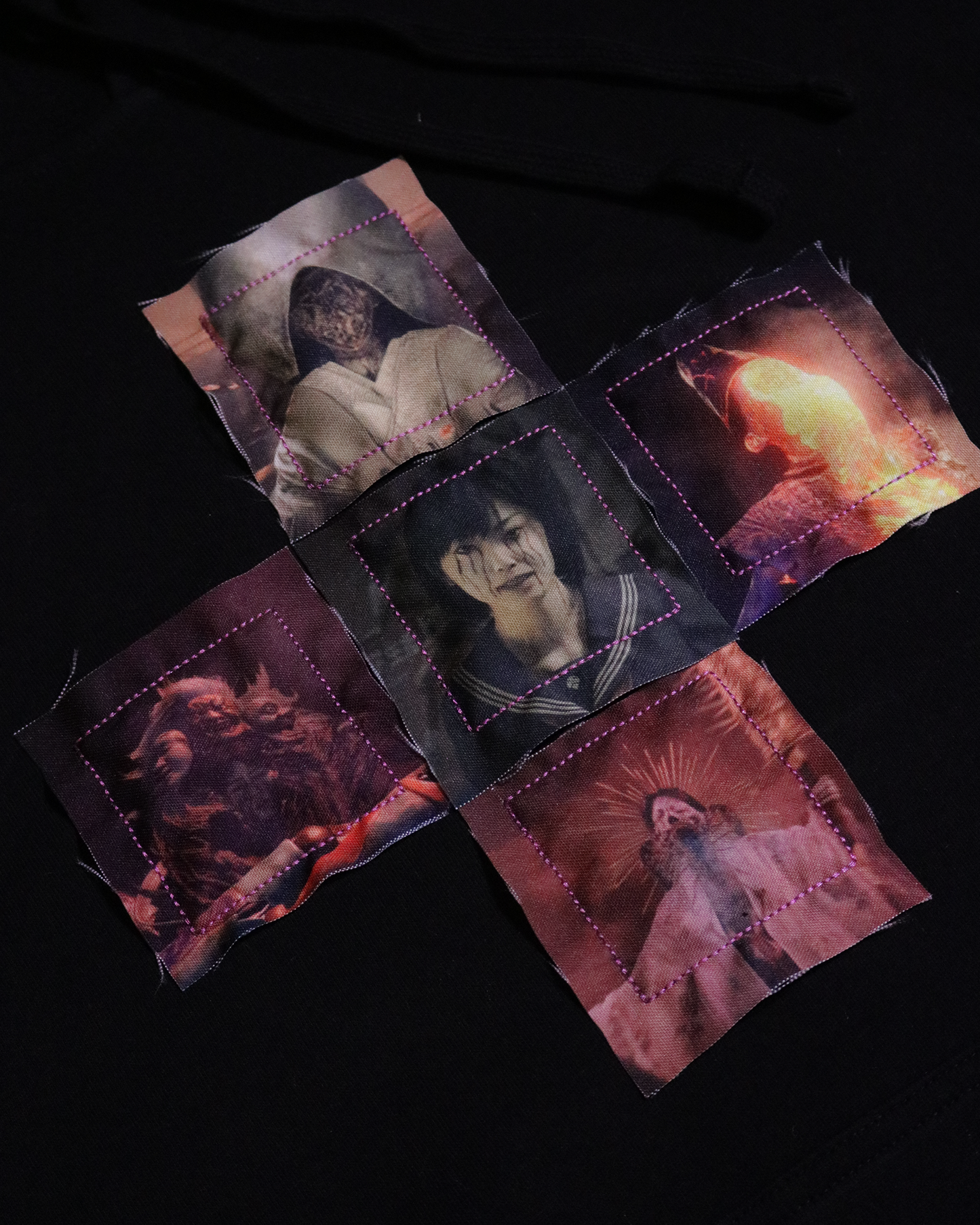 Rot in Bloom Patchwork Hoodie (Ready to Ship)