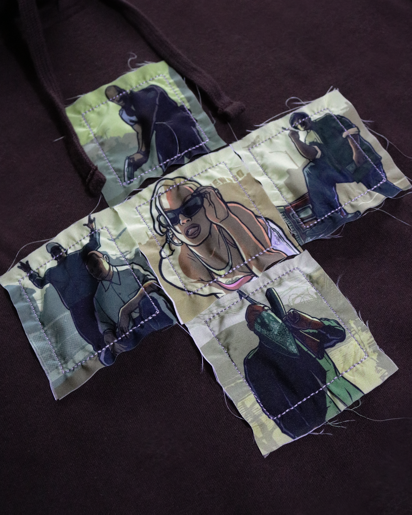 Here We Go Again Patchwork Hoodie (Ready to Ship)