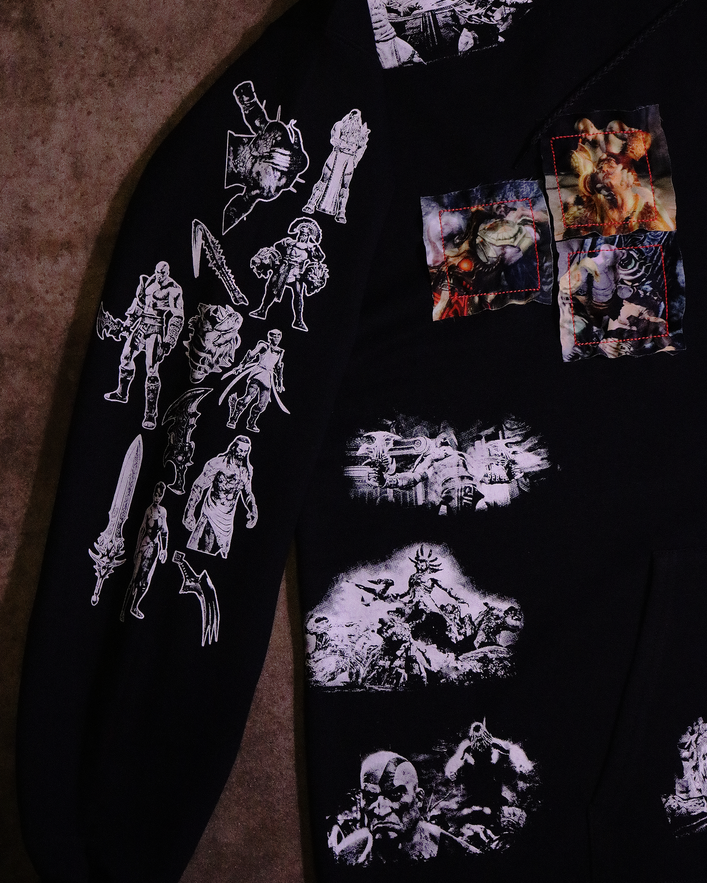 Ghost of Sparta Patchwork Zip Up (Ready to Ship)