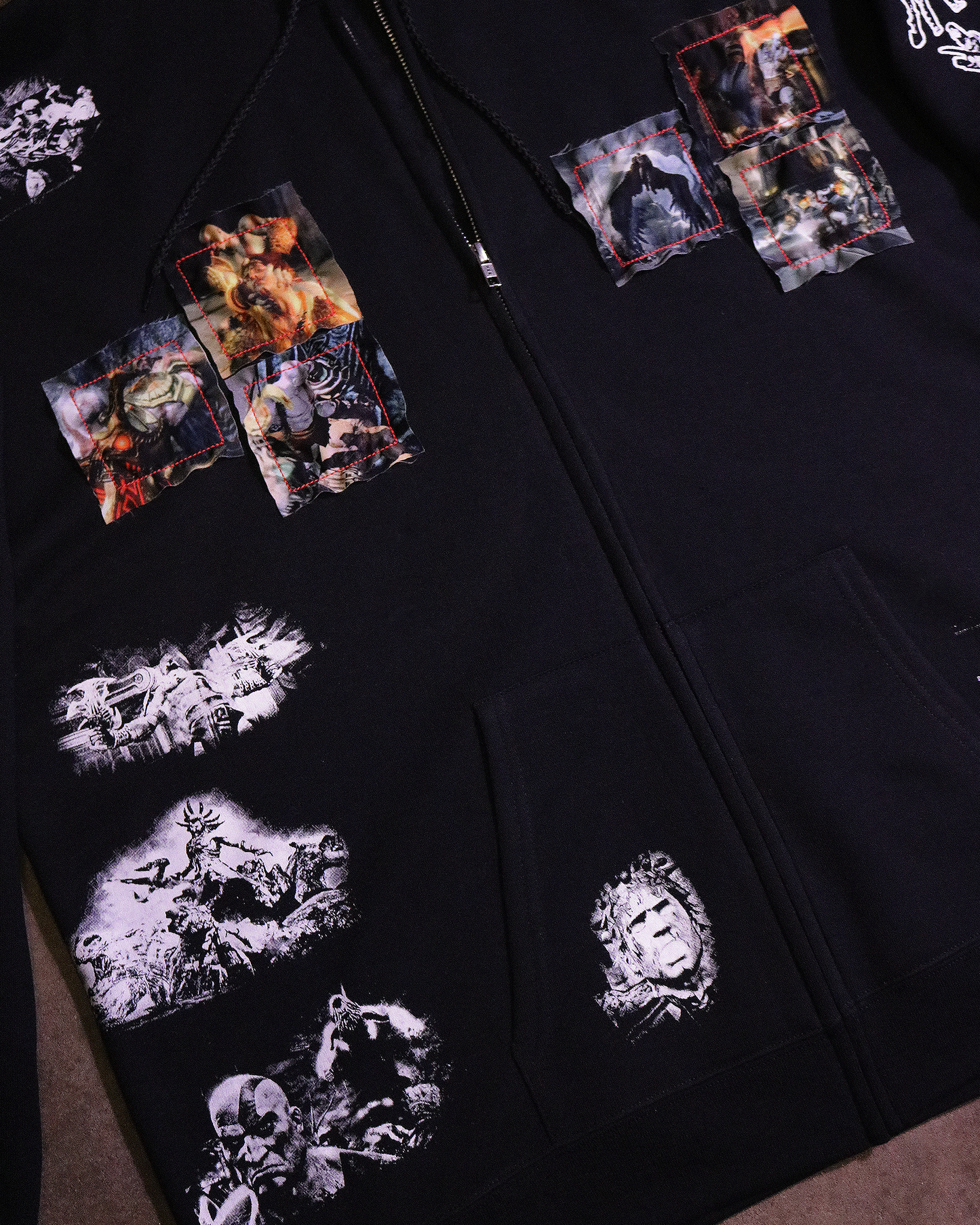Ghost of Sparta Patchwork Zip Up (Ready to Ship)