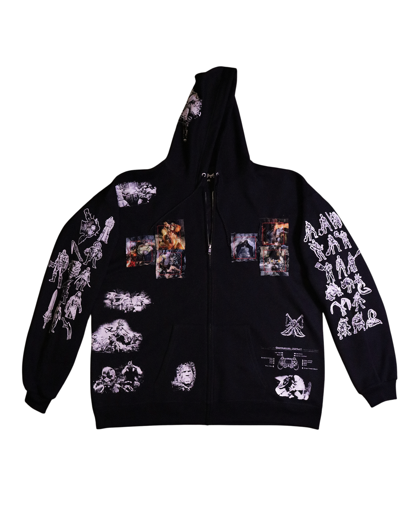 Ghost of Sparta Patchwork Zip Up (Ready to Ship)