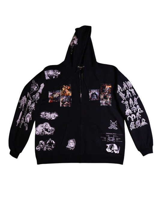Ghost of Sparta Patchwork Zip Up (Ready to Ship)