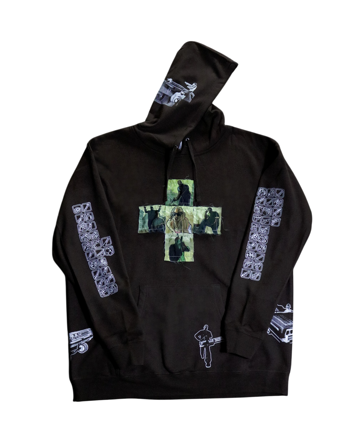 Here We Go Again Patchwork Hoodie (Ready to Ship)