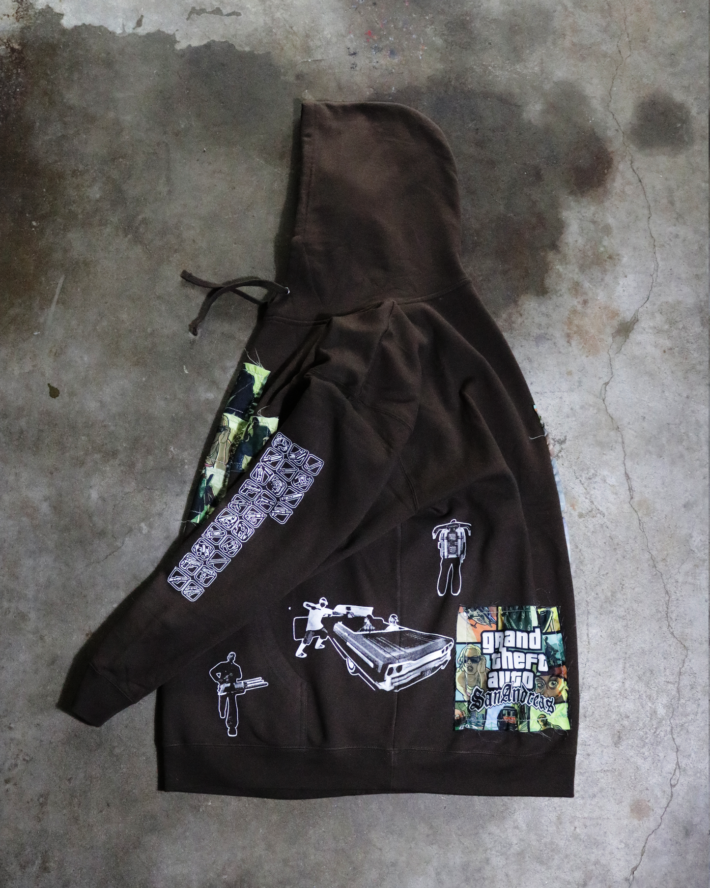 Here We Go Again Patchwork Hoodie (Ready to Ship)