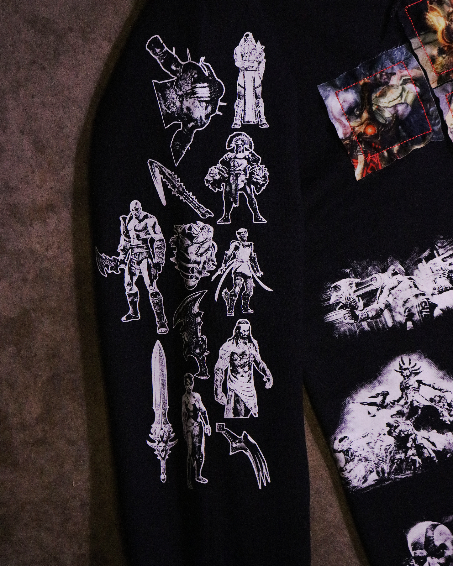 Ghost of Sparta Patchwork Zip Up (Ready to Ship)