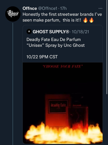 Deadly Fate Eau De Parfum "Unisex" Spray